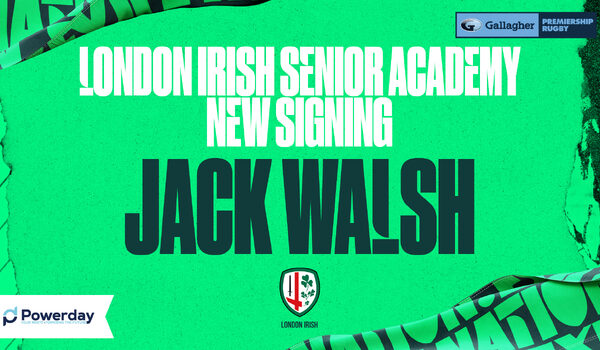 Jack Walsh added to London Irish Senior Academy